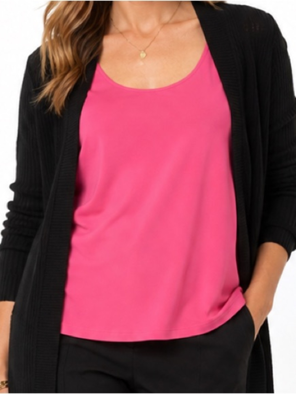 Charter Club Woman Pink Tank Top Size 2X Stretch Scoop Neck Sleeveless